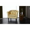 Tub Chair Artificial Leather Gold