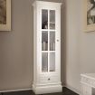 Chic Bookcase Cabinet with 3 Shelves White Wooden