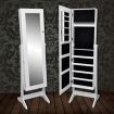 Standing Jewelry Cabinet with Mirror