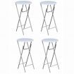 Bar Tables 4 pcs with MDF Tabletop White