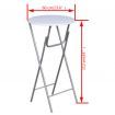 Bar Tables 4 pcs with MDF Tabletop White