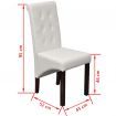 Dining Chairs 2 pcs Artificial Leather White