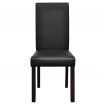 Dining Chairs 4 pcs Black Faux Leather