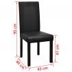 Dining Chairs 4 pcs Black Faux Leather