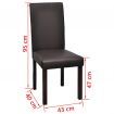 Dining Chairs 4 pcs Brown Faux Leather