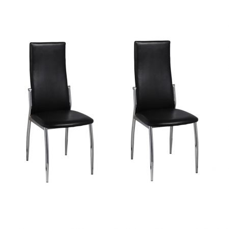 Dining Chairs 2 pcs Artificial Leather Black