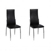Dining Chairs 2 pcs Artificial Leather Black