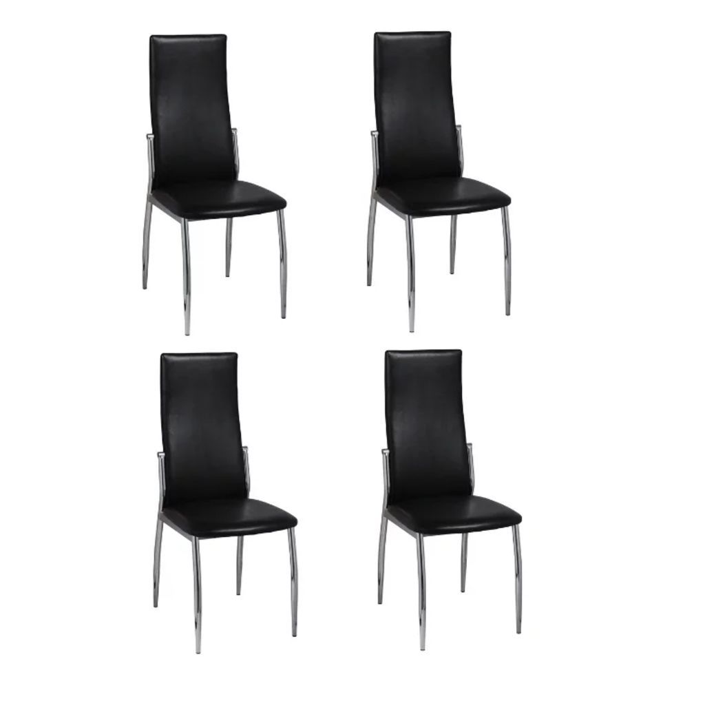 Dining Chairs 4 pcs Artificial Leather Black