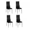 Dining Chairs 4 pcs Artificial Leather Black