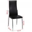 Dining Chairs 4 pcs Artificial Leather Black