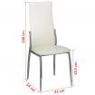 Dining Chairs 2 pcs Artificial Leather White