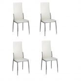 Dining Chairs 4 pcs Artificial Leather White