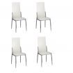 Dining Chairs 4 pcs Artificial Leather White