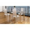 Dining Chairs 4 pcs Artificial Leather White