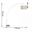 Adjustable Arc Lamp Cream 192 cm