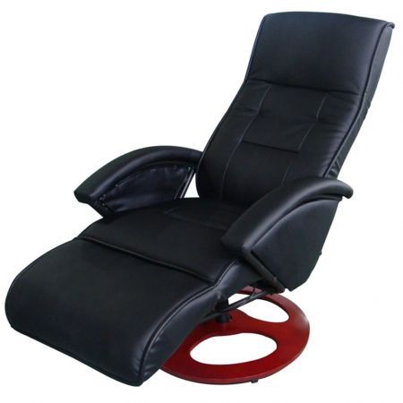 Electric Massage Chair Artificial Leather Black