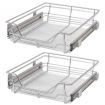 Pull-Out Wire Baskets 2 pcs Silver 500 mm