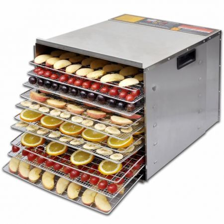 Food Dehydrator with 10 Trays Stainless Steel