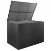 Garden Storage Box Black 150x100x100 cm Poly Rattan