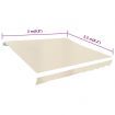 Awning Top Sunshade Canvas Cream 3x2.5m