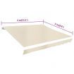 Awning Top Sunshade Canvas Cream 4 x 3 m