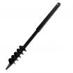 Ground Drill with Handle Auger Bit 80 mm Double Spirals Steel Black