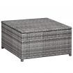 6 Piece Garden Lounge Set with Cushions Poly Rattan Grey