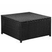 6 Piece Garden Lounge Set with Cushions Poly Rattan Black