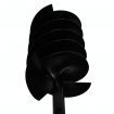 Ground Drill with Handle Auger Bit 200 mm Three Spirals Steel Black