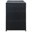 Double Wheelie Bin Shed Poly Rattan Black 148x80x111 cm