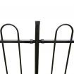 Ornamental Security Palisade Fence Steel Black Hoop Top 60 cm