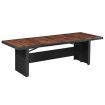 Outdoor Dining Table Poly Rattan Solid Acacia Wood 240x90x74 cm