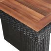 Outdoor Dining Table Poly Rattan Solid Acacia Wood 240x90x74 cm