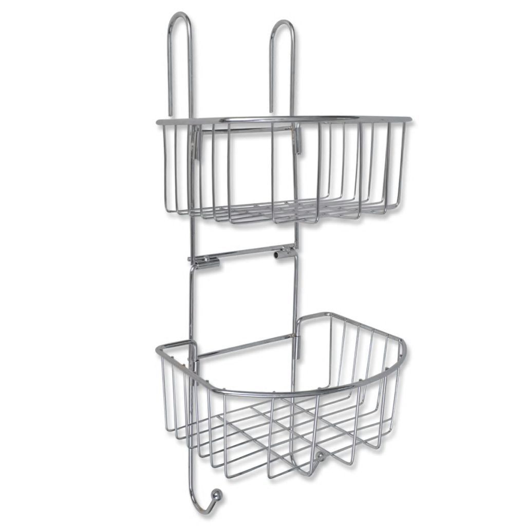 Metal Shower Shelf 2-Tier with 2 Hangers