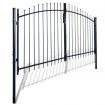 Double Door Fence Gate with Spear Top 300 x 175 cm