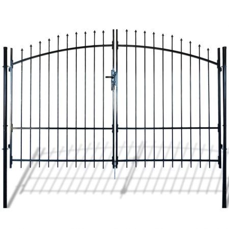 Double Door Fence Gate with Spear Top 300 x 225 cm