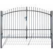 Double Door Fence Gate with Spear Top 300 x 248 cm