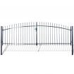 Double Door Fence Gate with Spear Top 400 x 175 cm