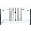 Double Door Fence Gate with Spear Top 400 x 225 cm