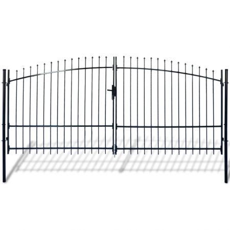 Double Door Fence Gate with Spear Top 400 x 248 cm