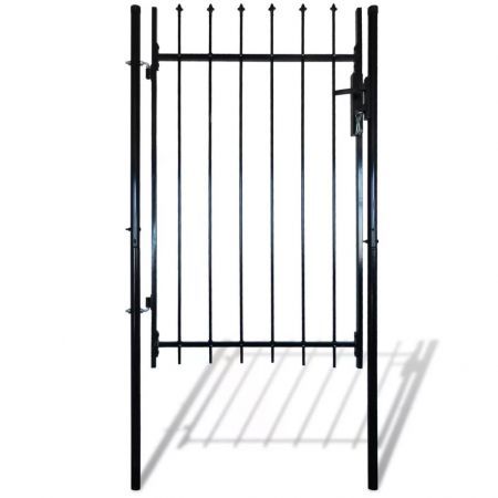 Single Door Fence Gate with Spear Top 100 x 120 cm