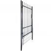 Single Door Fence Gate with Spear Top 100 x 175 cm