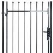 Single Door Fence Gate with Spear Top 100 x 175 cm