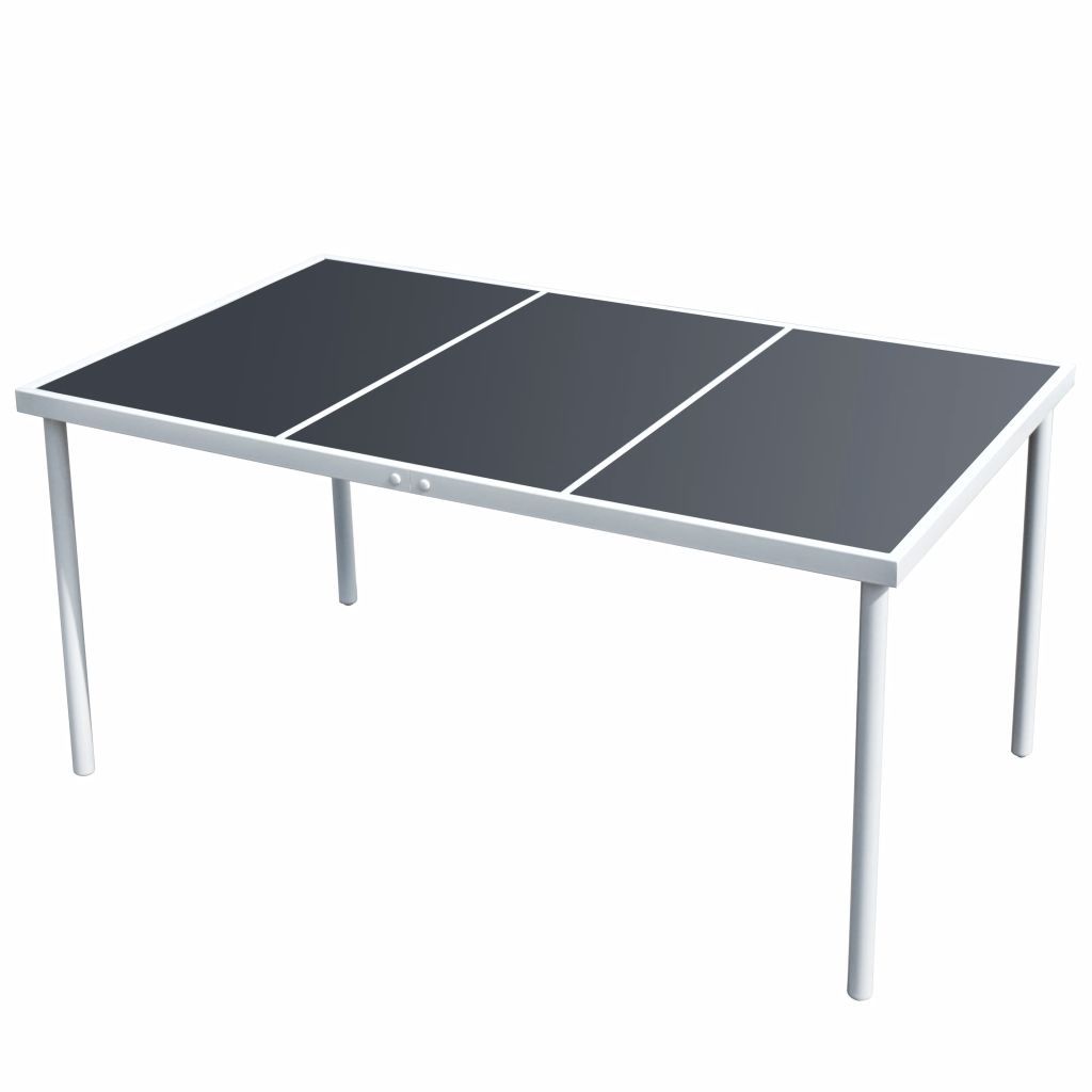 Outdoor Dining Table 150x90x74 cm Black