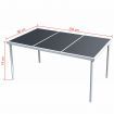 Outdoor Dining Table 150x90x74 cm Black