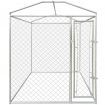 Outdoor Dog Kennel with Canopy Top 2x2 m