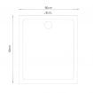 Rectangular ABS Shower Base Tray White 80 x 90 cm