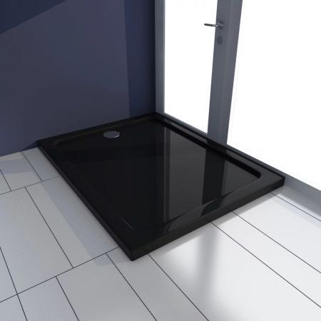 Rectangular ABS Shower Base Tray Black 70 x 90 cm
