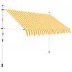 Manual Retractable Awning 250 cm Yellow and White Stripes