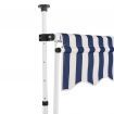 Manual Retractable Awning 400 cm Blue and White Stripes